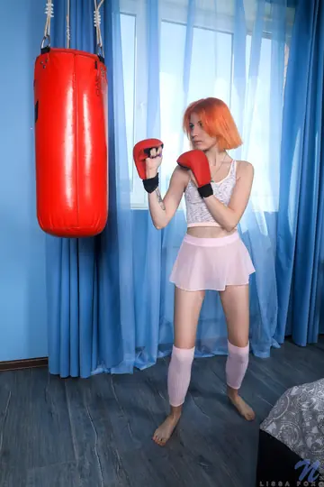 Lissa Fox – Petite Redhead in Socks Masturbates with a Dildo