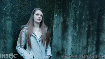 Thick Redhead Bound in Jeans Spreads Her Legs in a Dungeon