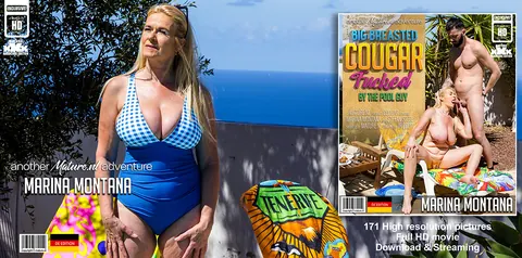 Marina Montana: Curvy Blonde MILF Sucks Cock Poolside in Her Bikini – photo 11 of 11