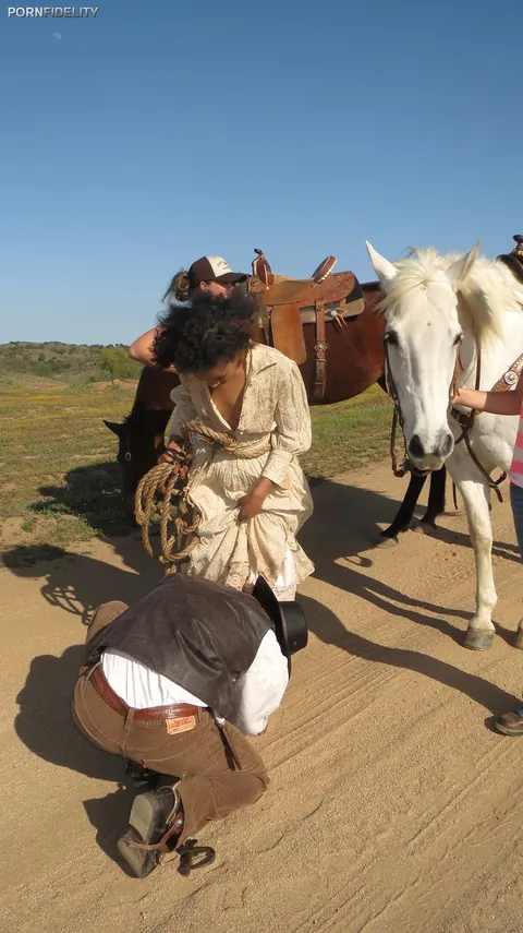 Skin Diamond: Slim Ebony Babe Rides Cowgirl in the Forest – photo 11 of 18