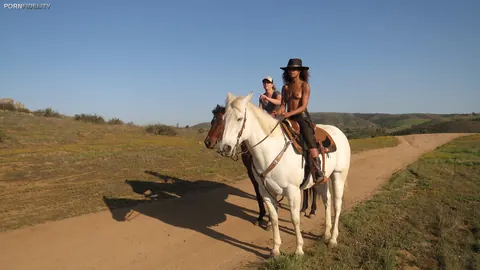 Skin Diamond: Slim Ebony Babe Rides Cowgirl in the Forest – photo 12 of 18