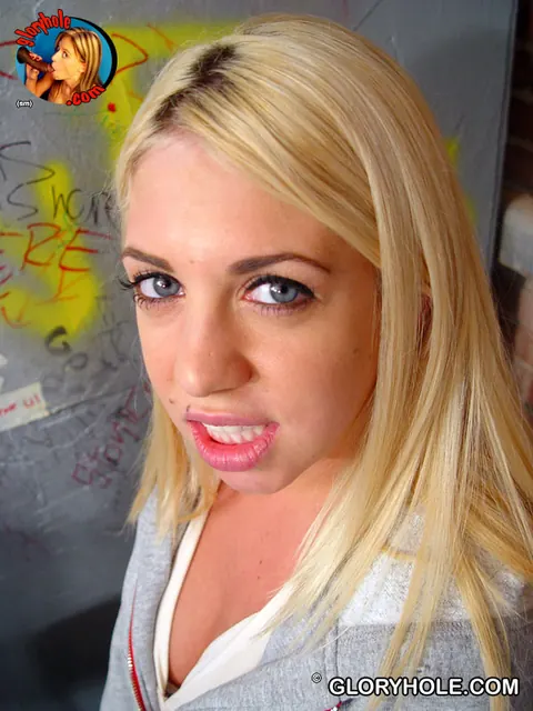 Britney Madison: Busty Blonde Sucks and Fucks a BBC at the Gloryhole – photo 1 of 21