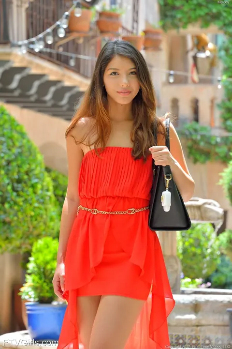 Melody Wylde: Athletic Asian Brunette Spreads Her Shaved Pussy in Public – photo 1 of 20