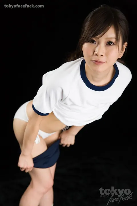 Mio Arisaka: Asian Brunette in Panties Gives a Deepthroat Blowjob – photo 2 of 16