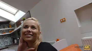 Thick Blonde Fucks a Stranger While Her Boyfriend Watches