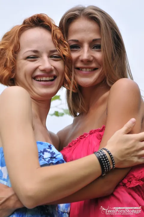 Two Slim Redheads Strip and Eat Each Other Out on a Blanket in the Forest – photo 5 of 20