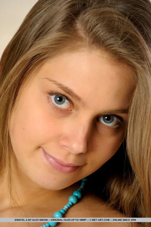 Kristel A: Tall Blonde Undresses and Spreads Her Long Legs Wide – photo 17 of 18