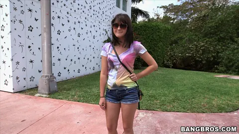 Olivia Olove: Brunette Strips Out of Her Shorts and Gets Fucked in a Van – photo 2 of 21