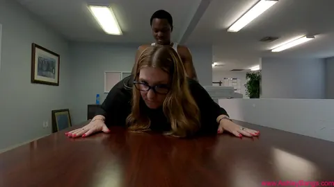 Ashley Bangs: Thick Redhead MILF Secretary Sucks BBC and Gets Fucked at the Desk – photo 11 of 15