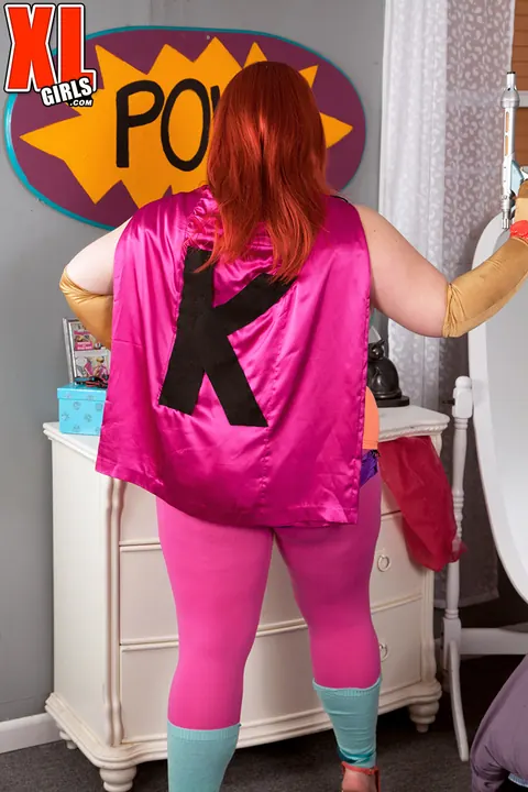 Kitty McPherson: Redhead BBW Unleashes Big Tits from Cosplay Costume – photo 5 of 16
