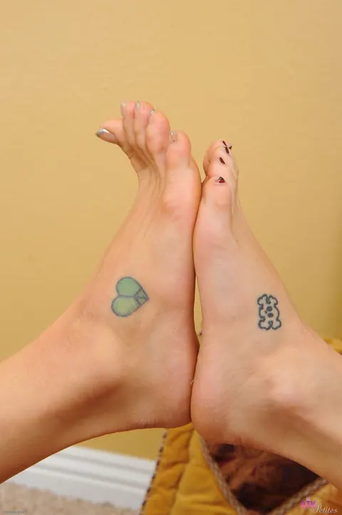 Ariel Rose: Asian Blonde in Pigtails Has Lesbian Anal Fun and Compares Feet – photo 4 of 21