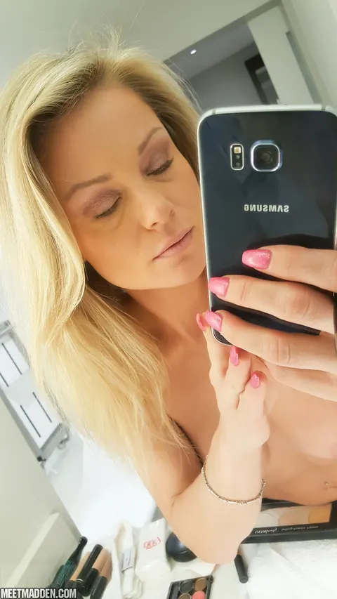 Meet Madden: Blonde MILF with Big Tits Takes Mirror Selfies in the Bathroom – photo 9 of 15