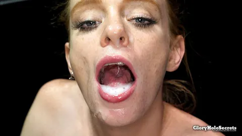 Skinny Redhead with Tattoos Swallows His Load After a Blowjob – photo 11 of 18
