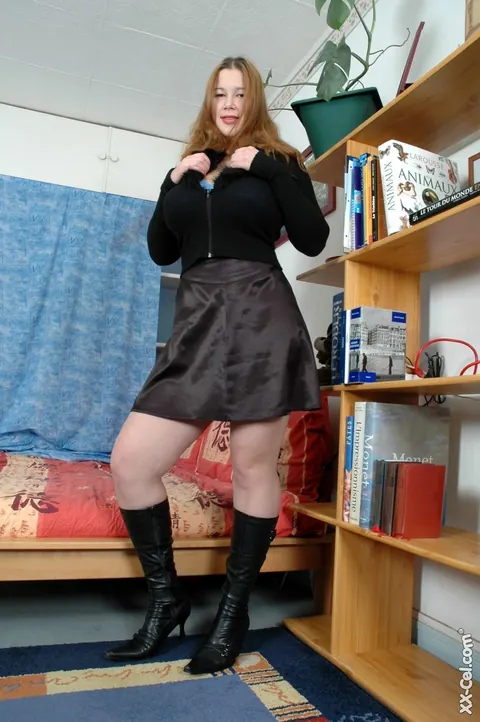 Terry Nova: Czech Redhead with Big Tits Pulls Panties Aside – photo 1 of 20