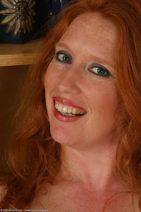 Chubby Redhead MILF Undresses and Spreads Her Hairy Pussy – photo 16 of 20
