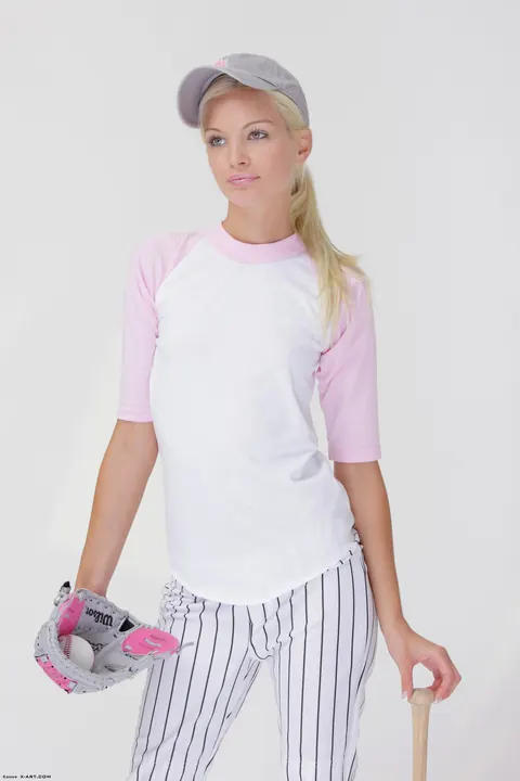 Franziska Facella: Skinny Blonde Strips Off Her Baseball Uniform and Uses a Dildo – photo 3 of 16