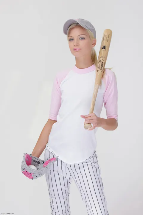 Franziska Facella: Skinny Blonde Strips Off Her Baseball Uniform and Uses a Dildo – photo 2 of 16
