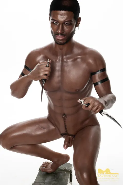 Man Strips Nude and Shows His Six Pack and Cock – photo 12 of 12