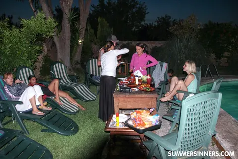 Brunette Sucks Cock and Gets Fucked at a Pool Party – photo 8 of 20