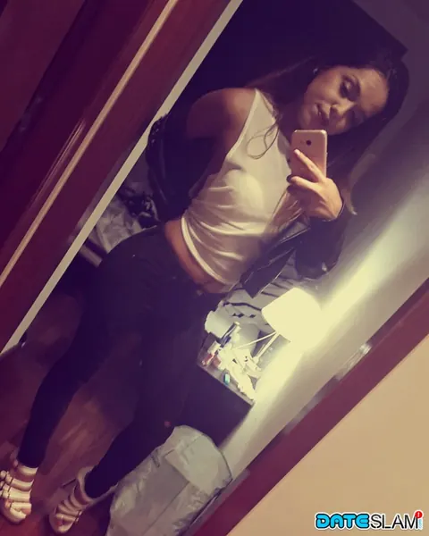 Brunette with Small Tits Snaps a Topless Selfie in Shorts – photo 9 of 12