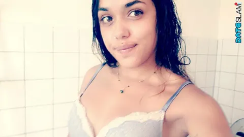 Brunette with Small Tits Snaps a Topless Selfie in Shorts – photo 4 of 12