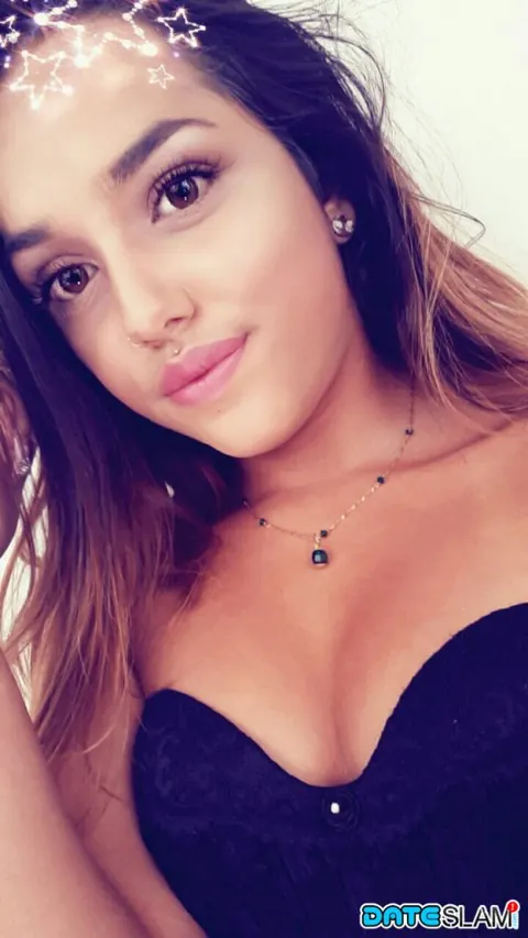 Brunette with Small Tits Snaps a Topless Selfie in Shorts – photo 6 of 12