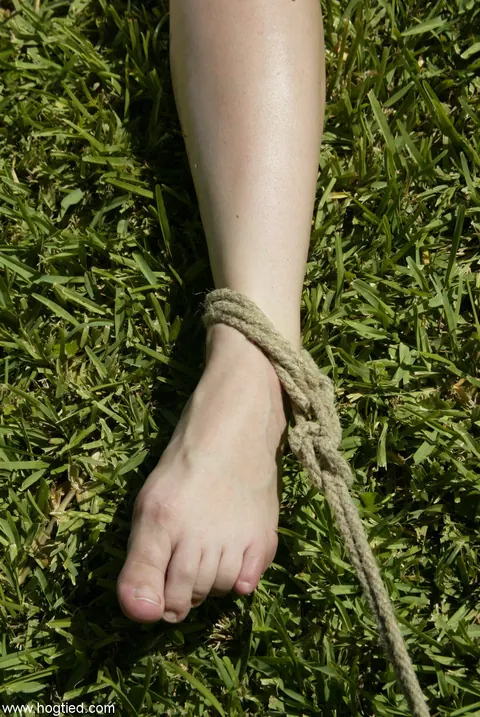 Dee Williams: Two Busty MILFs Bound in the Forest for Rope Bondage Use Vibrators – photo 8 of 21