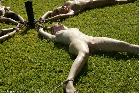 Dee Williams: Two Busty MILFs Bound in the Forest for Rope Bondage Use Vibrators – photo 11 of 21