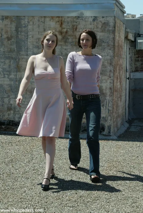 Andy Ray: Blonde and Brunette Lesbians Dominate and Lick Outdoors with Bondage – photo 19 of 20