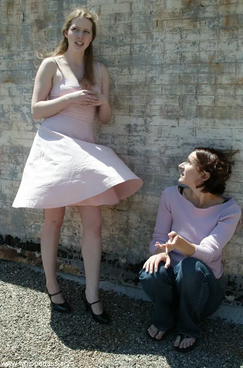 Andy Ray: Blonde and Brunette Lesbians Dominate and Lick Outdoors with Bondage – photo 14 of 20