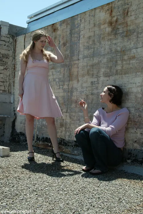 Andy Ray: Blonde and Brunette Lesbians Dominate and Lick Outdoors with Bondage – photo 12 of 20