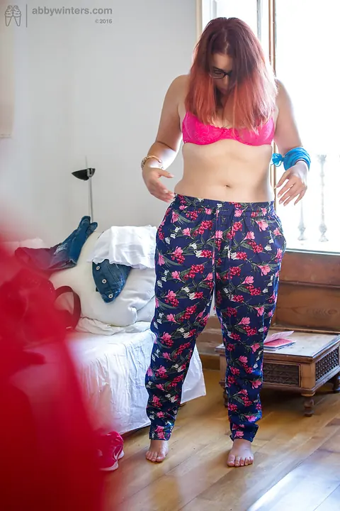European BBW in Glasses Strips Out of Her Panties – photo 10 of 16