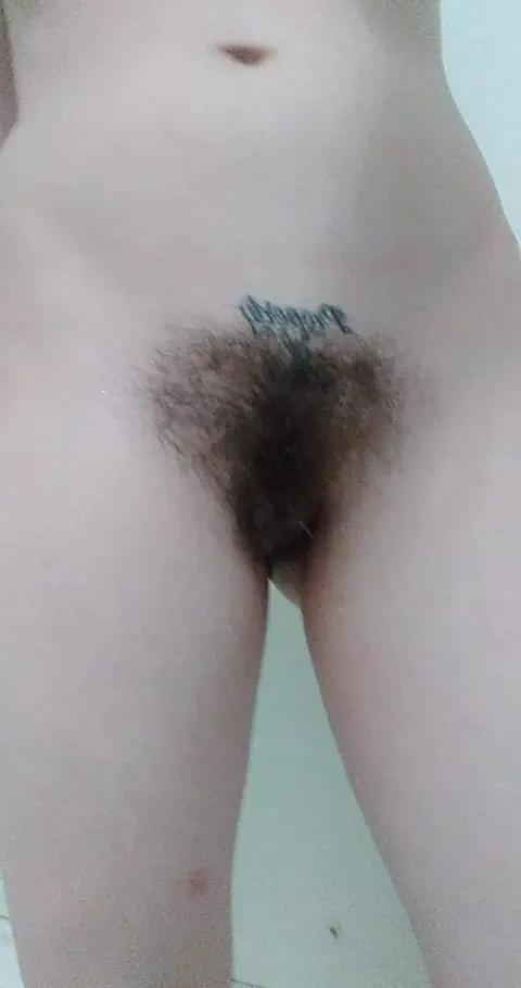 Busty Brunette Reveals Her Hairy Pussy in the Bathroom – photo 5 of 14