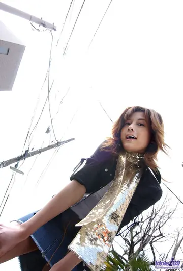 Japanese Redhead MILF Spreads Her Hairy Pussy Outdoors in Boots