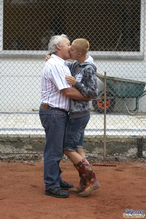 Sinead: Blonde in Boots Sucks and Fucks an Older Man Outdoors – photo 6 of 16