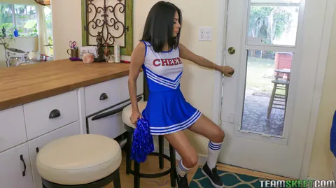 Monica Asis: Latina PAWG in Socks Sucks Big Cock Outdoors – photo 1 of 17