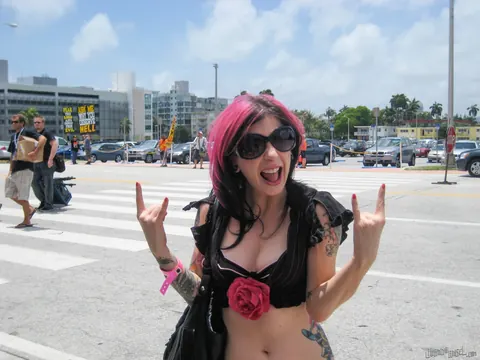 Joanna Angel: Blonde Latina MILFs Pose in Bikinis and Latex Skirts – photo 8 of 15