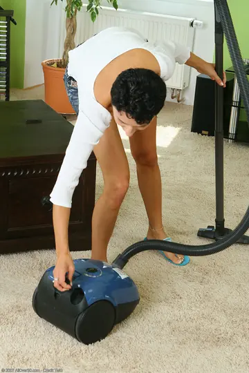 Slim Blonde MILF with Short Hair Spreads Her Pussy