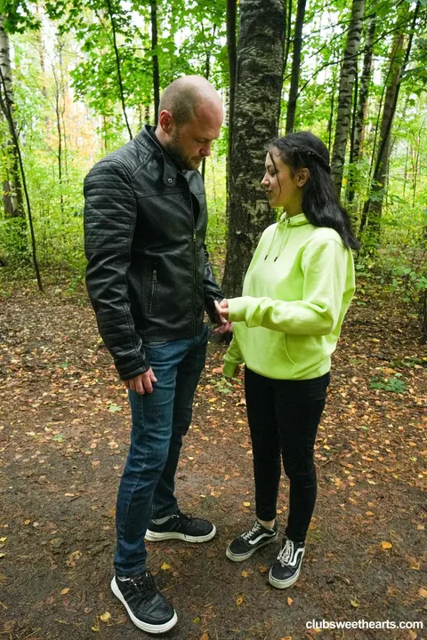 Rihanna Black: Petite Russian Brunette in Socks Gets Fucked in the Forest – photo 3 of 21