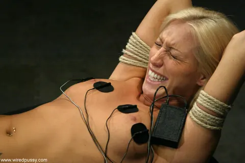 Skinny Blonde MILF Gets Restrained and Uses a Dildo – photo 8 of 20