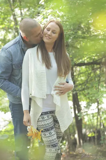 Tall Hungarian Brunette Sucks and Fucks in the Forest