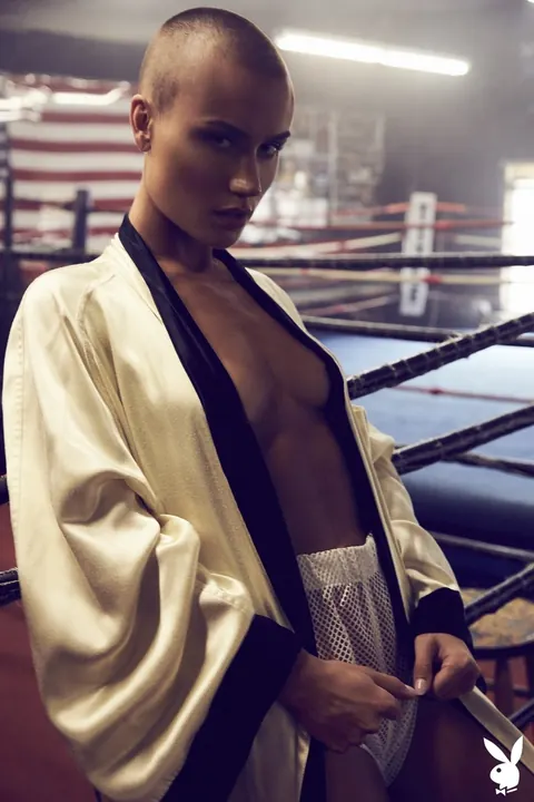 Athletic Model Poses Topless in Boxing Boots – photo 12 of 12