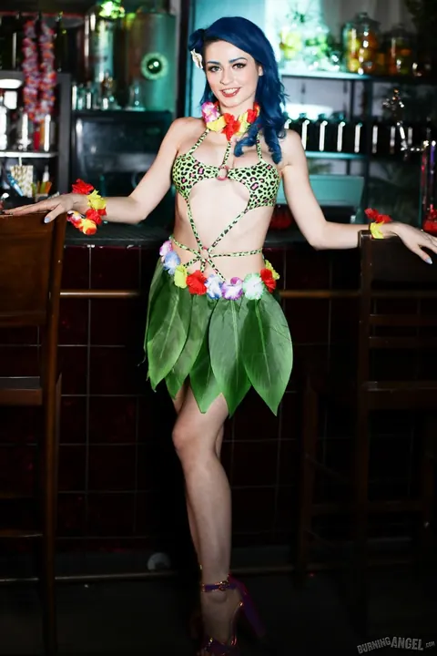 Jewelz Blu: Pale Thick Brunette in a Bikini and Skirt with Heels Gets Fucked – photo 1 of 20