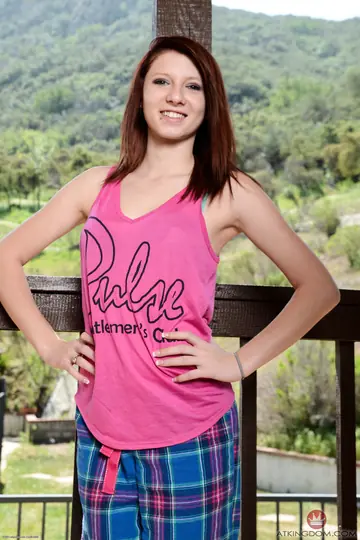 Petite Brunette with Small Natural Tits Undresses and Reveals Her Tattoo