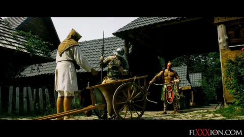 Kira Queen: Busty Russian in Cosplay Gets Fucked Outdoors by Blindfolded Warrior – photo 3 of 20