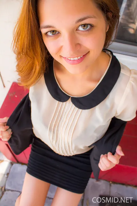 Tessa Fowler: Thick Redhead Strips Out of Her Skirt and Shows Her Big Natural Tits – photo 6 of 16
