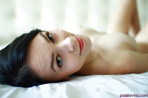 Chloe Riley: Brunette with Big Tits Bends Over and Spreads Her Shaved Pussy – photo 16 of 16