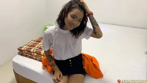 Petite Filipina Strips and Spreads Her Hairy Pussy – photo 3 of 20