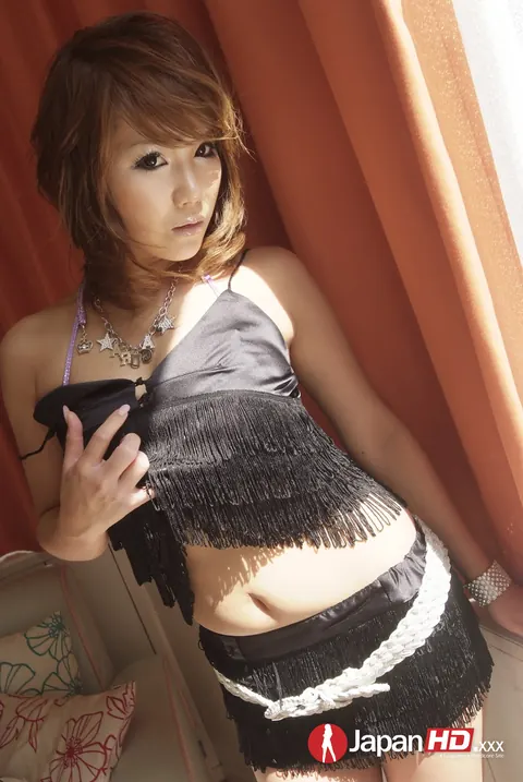 AKIHO NISHIMURA: Japanese Redhead with Big Natural Tits Fingers and Spreads – photo 4 of 17