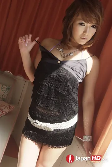 Japanese Redhead with Big Natural Tits Fingers and Spreads